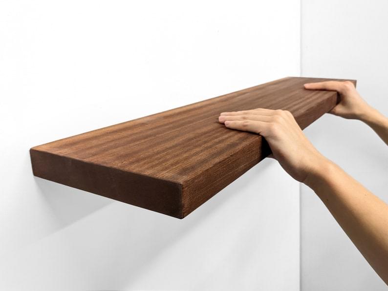 Long Oak Floating Shelves Custom 12” to 60” Lengths