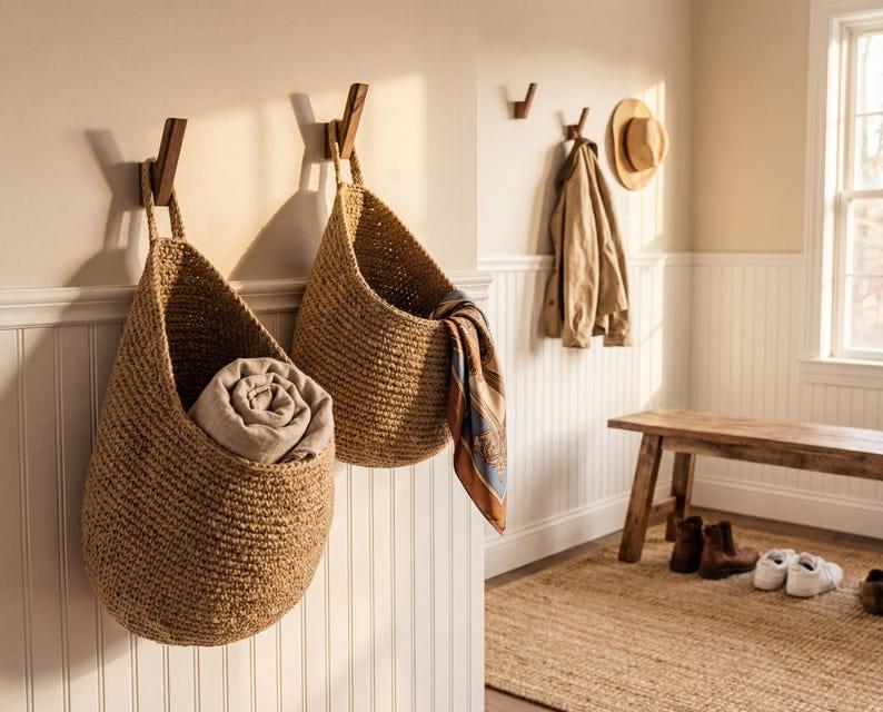 Handcrafted Wooden Wall Hook  Minimalist Entryway & Home Decor