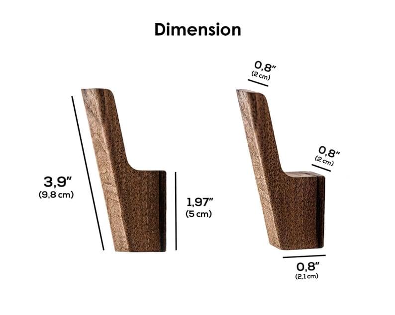 Handcrafted Wooden Wall Hook  Minimalist Entryway & Home Decor